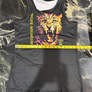 New Social Distortion Black Graphic Tank Top Born to Kill